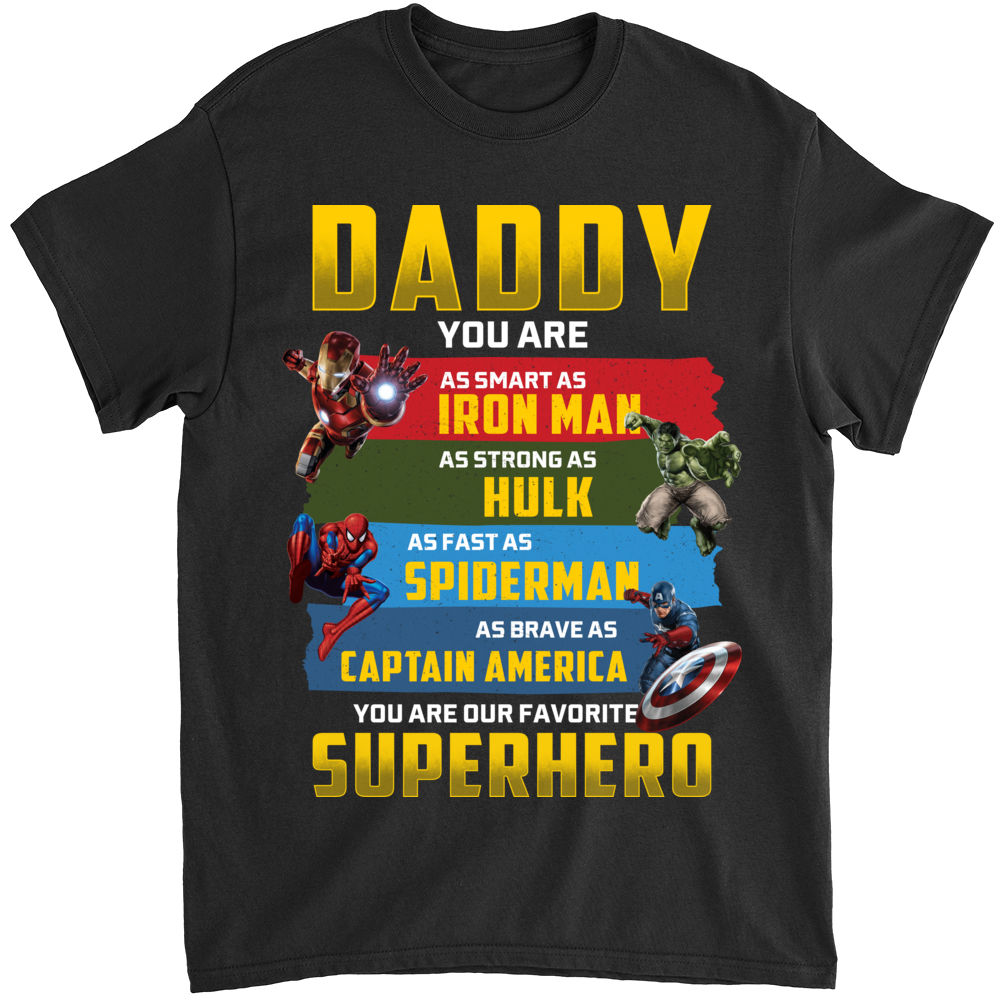 Personalized Cotton Shirt for Dad with Superhero Design Gift