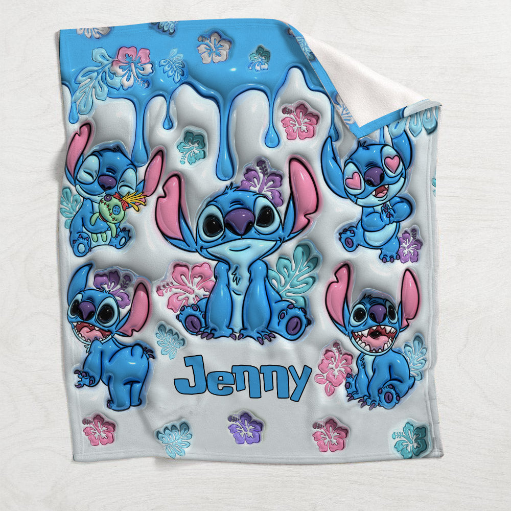 Personalized 3D Effect Blanket Cute Cartoon Design Gift for Kids