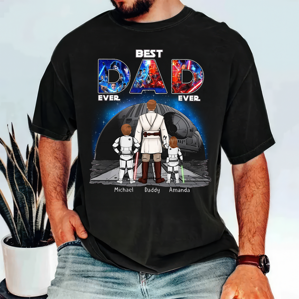 Personalized Best Dad Ever Shirt Custom Name Gift for Dad