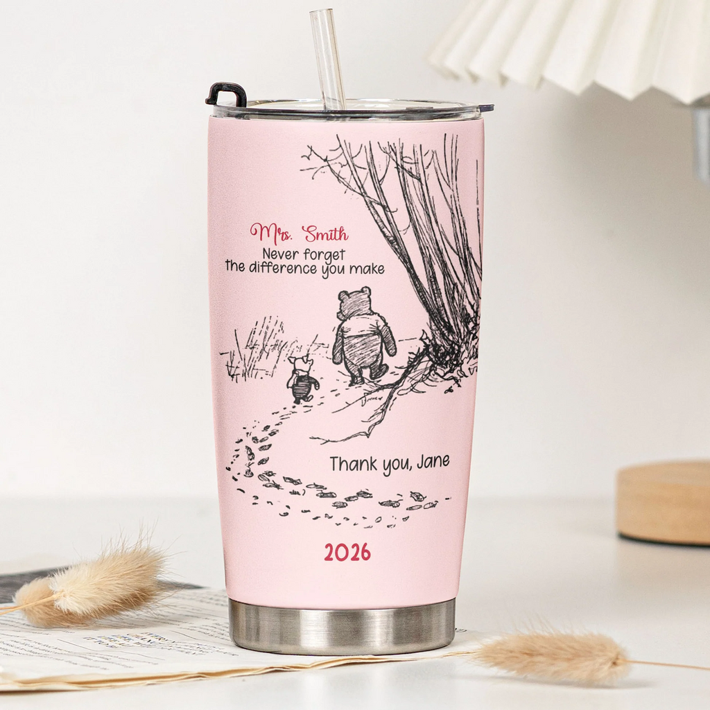 Personalized Teacher Tumbler Drinkware - Thank You Gift