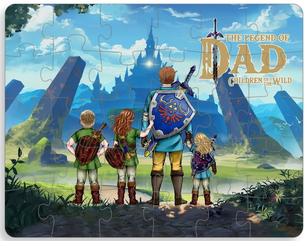 Personalized Fantasy Adventure Puzzle Gift for Dad