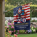 Personalized 250th Anniversary USA Flag Family Gift - Patriotic Decor Flag GradoCreations