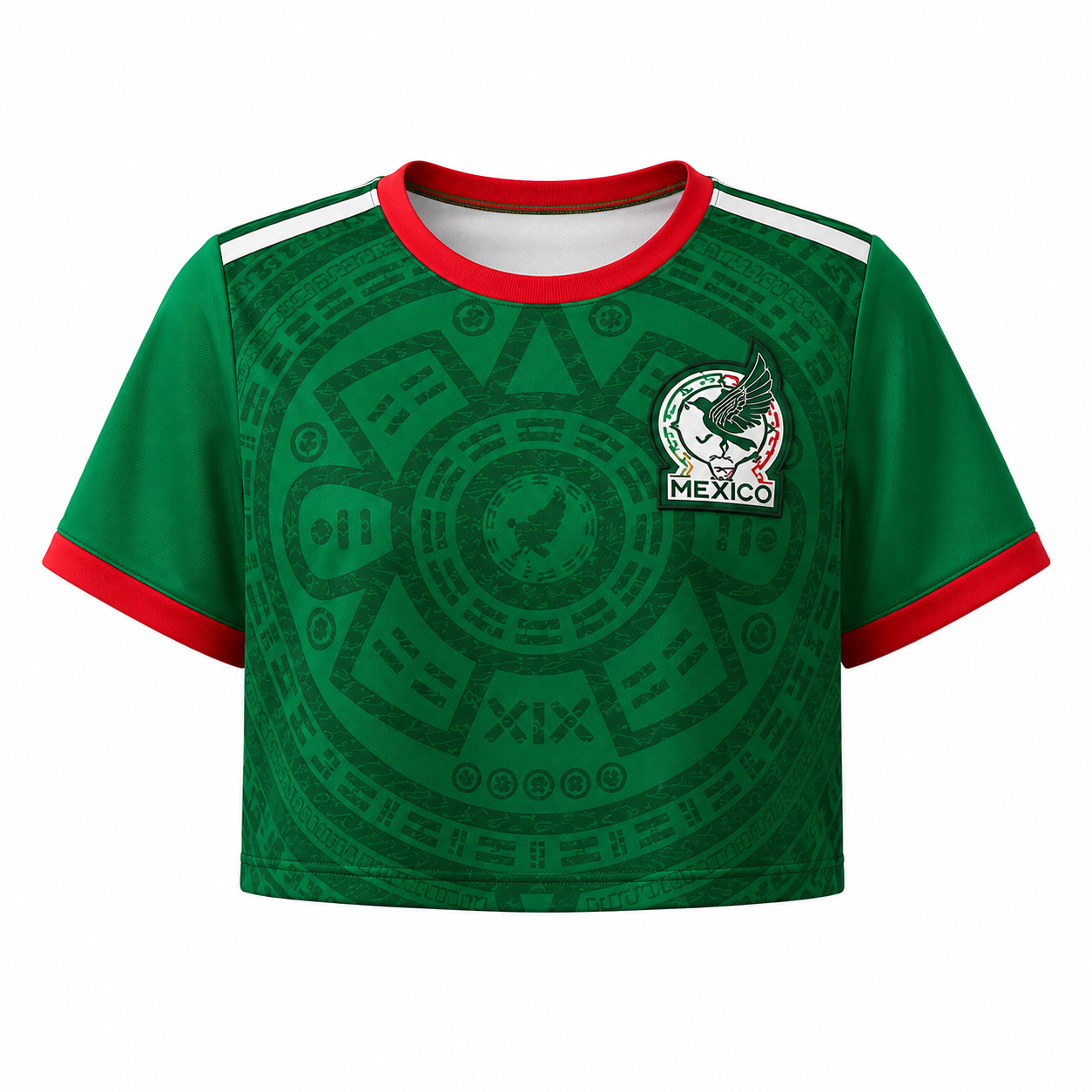 Personalized Mexico Soccer Jersey Crop Tee Gift for Fans
