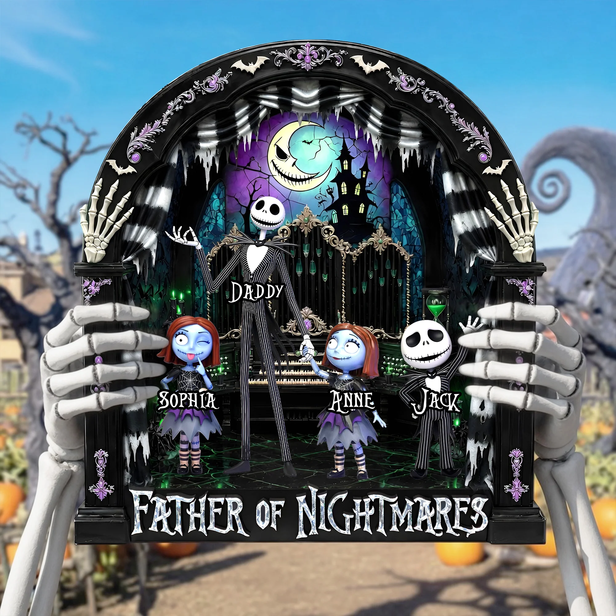 Personalized Acrylic Plaque Father of Nightmares Gift for Dad