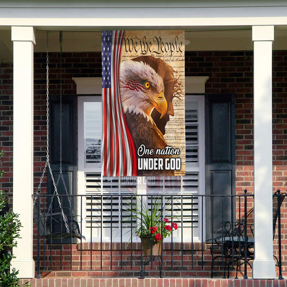 American Flag with Eagle & Jesus - Personalized 250th Anniversary Gift
