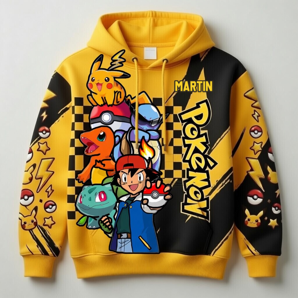 Personalized All Over Print Shirt for Pokémon Fans - 30th Anniversary Gift