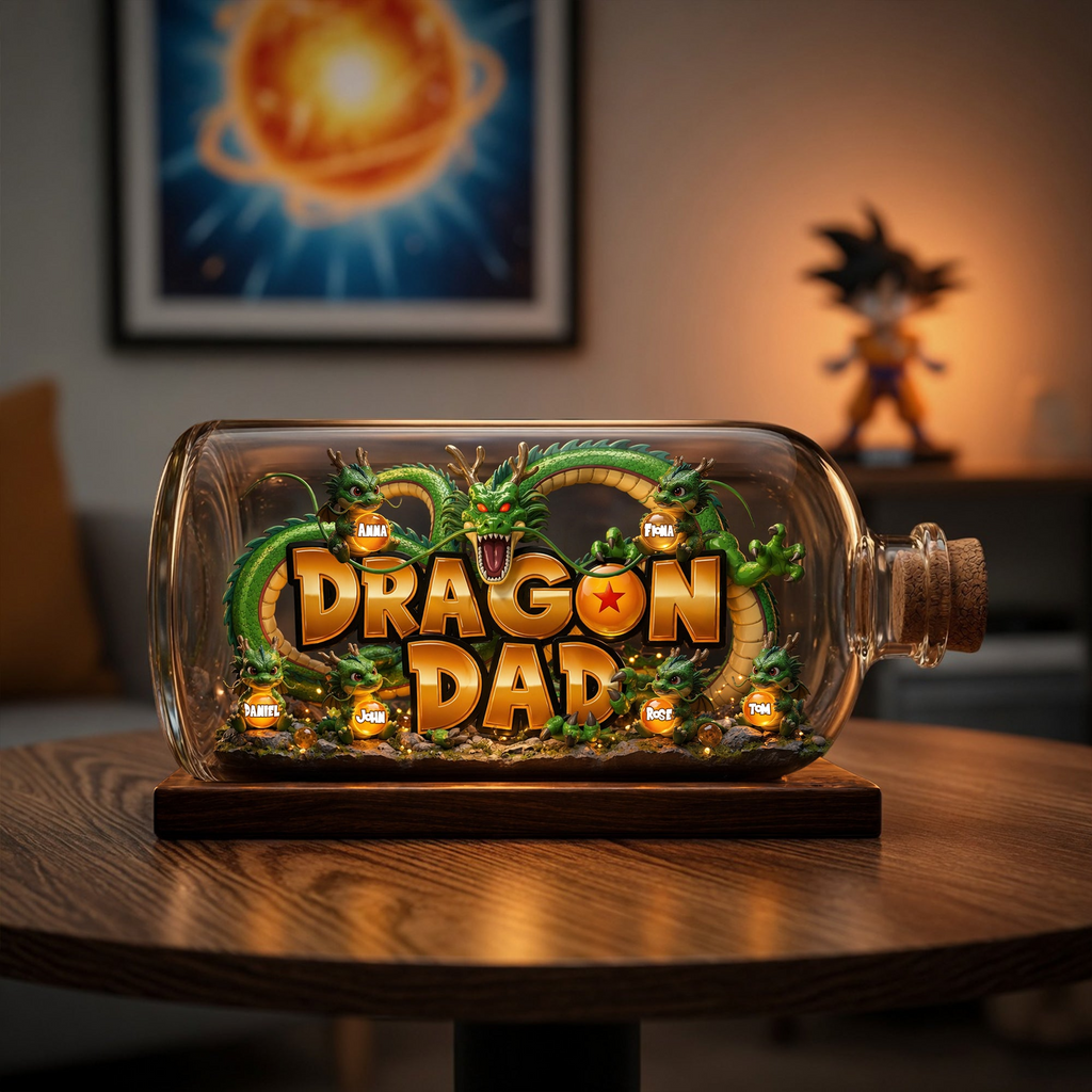 Personalized Dragon Dad Acrylic Plaque Custom Gift for Dad