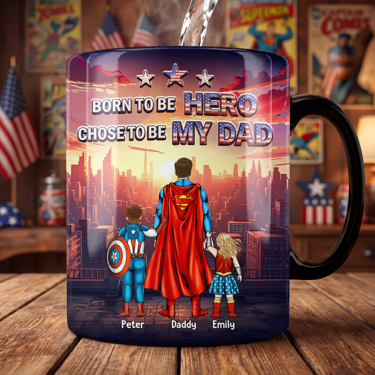 Personalized Color Changing Mug for Dad - Hero Design Gift