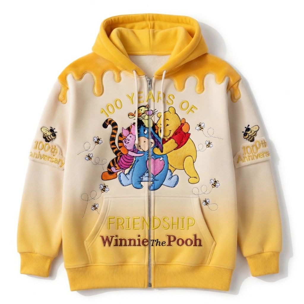 Personalized Winnie the Pooh AOP Shirt 100 Years of Friendship Gift for Movie Fans