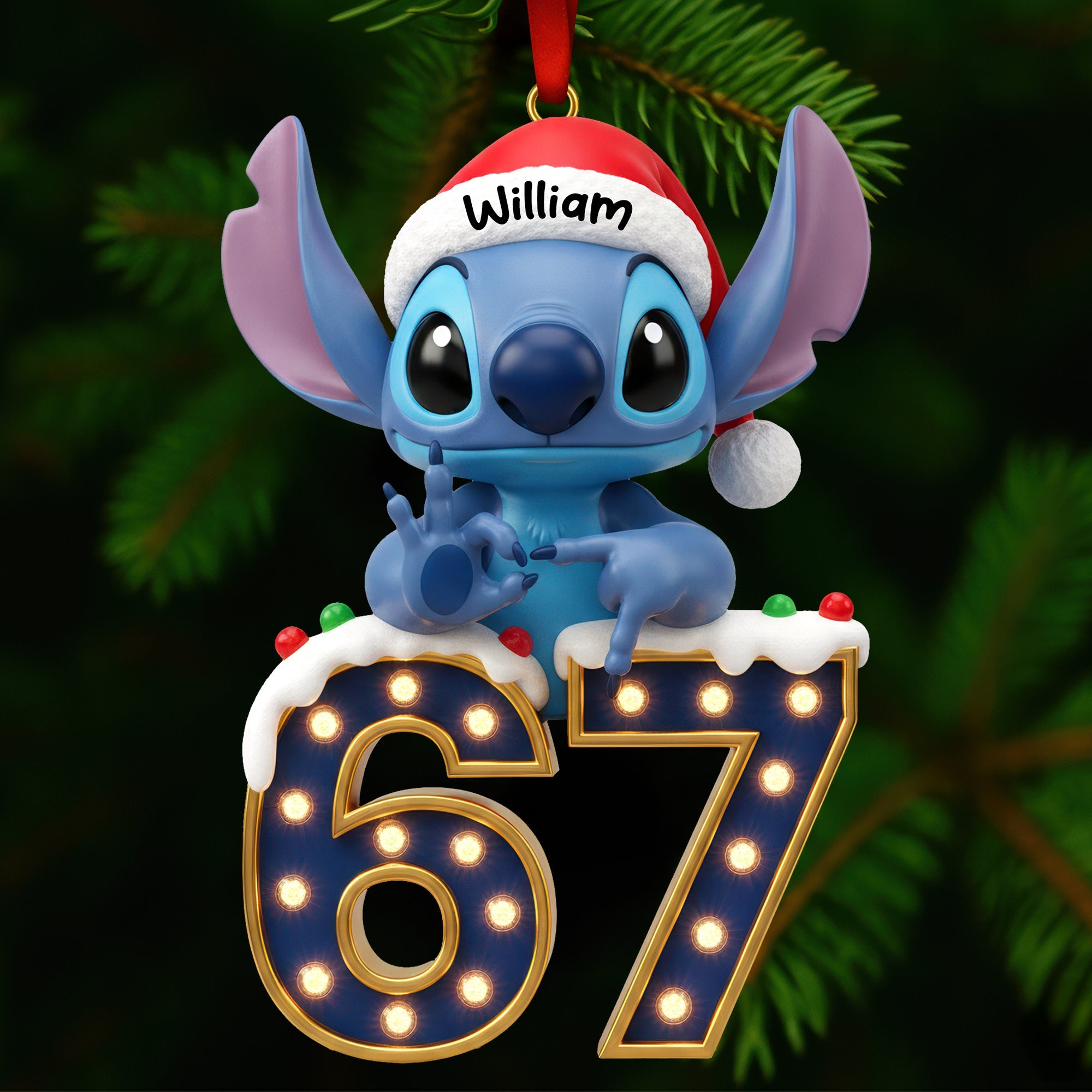 Personalized Acrylic Christmas Ornament with Name - Unique Holiday Gift