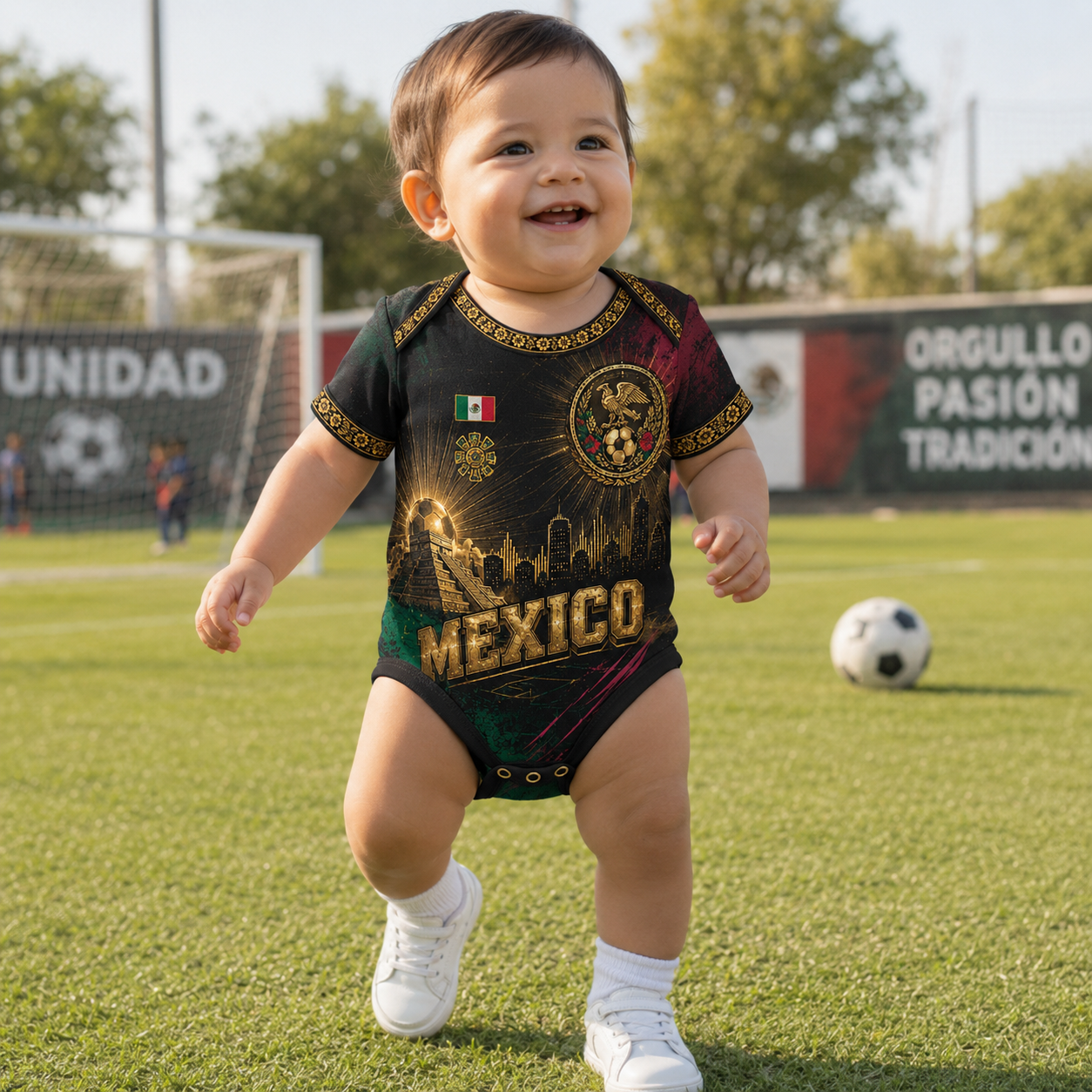 Personalized Mexico Pride Baby Jersey Bodysuit Custom Name for New Parents