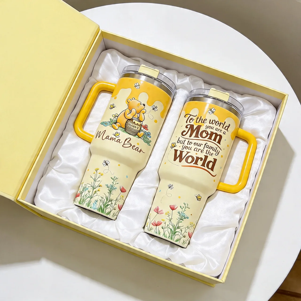Personalized Mom Tumbler with Honey Bear Design - Mother's Day Gift