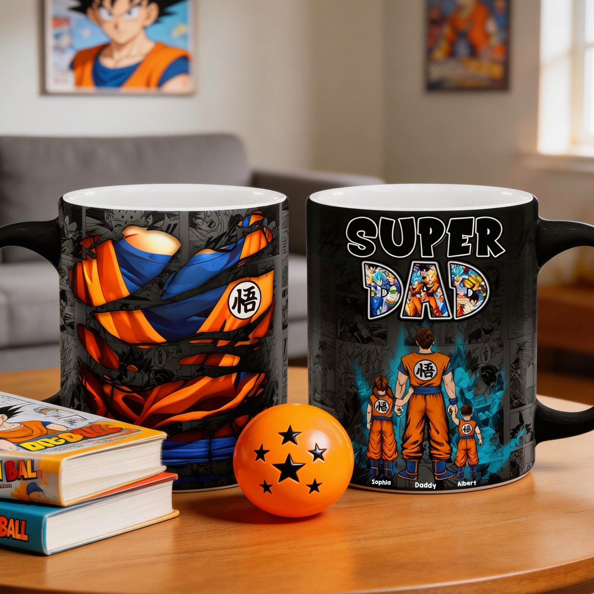 Personalized Color Changing Mug Super Dad Gift for Dad