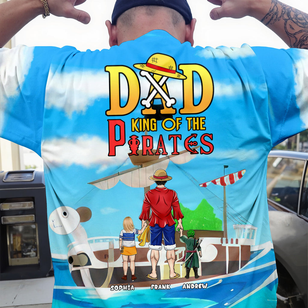 Personalized Pirate Kings 3D T-Shirt Gift for Dad | Father’s Day