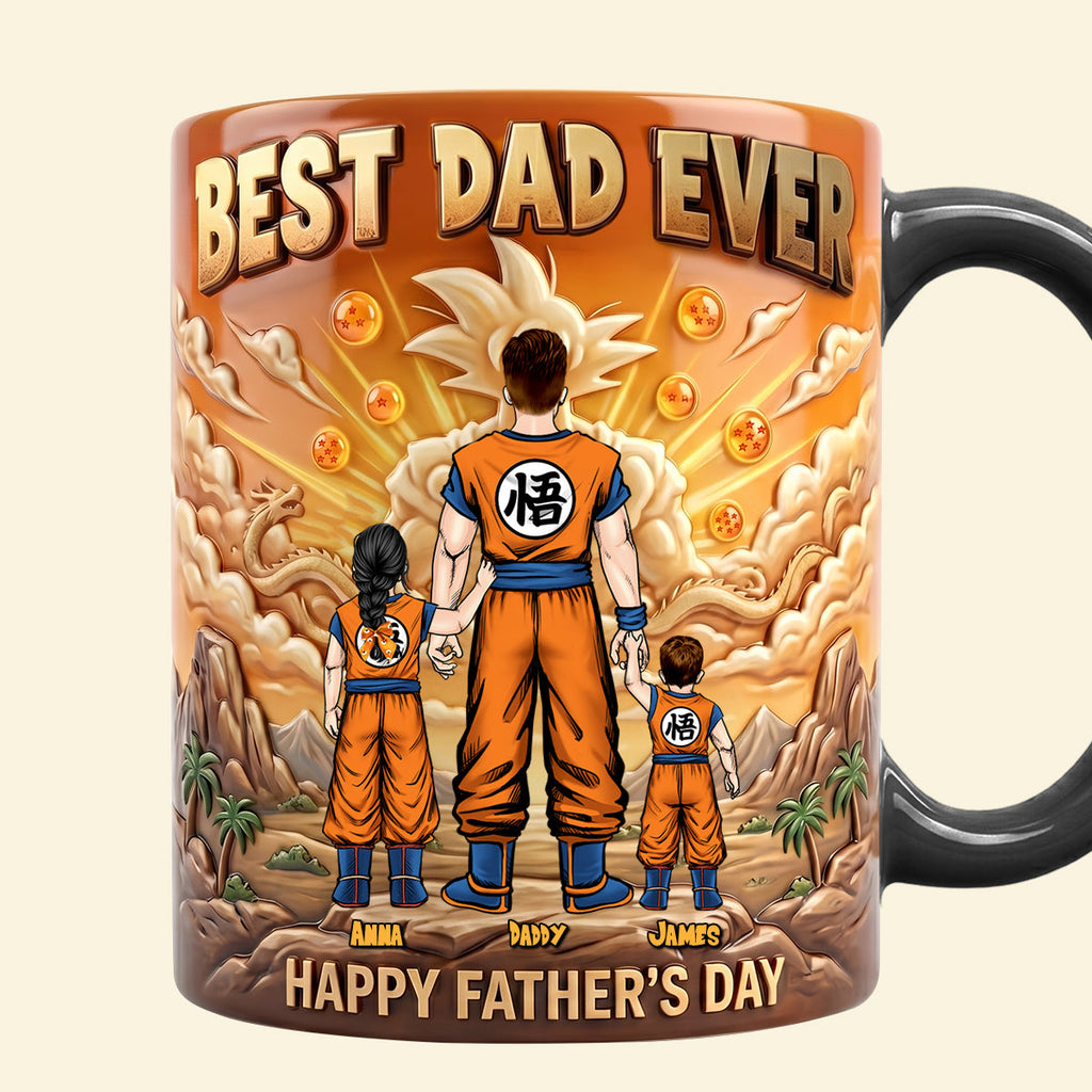 Personalized Dragon Ball Best Dad Ever Mug Gift for Father