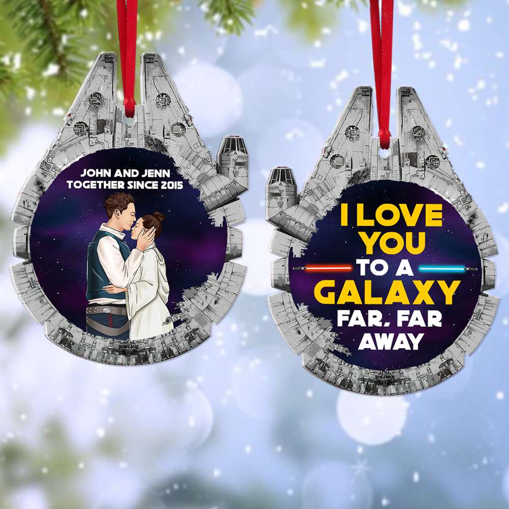 Personalized Acrylic Ornament I Love You Galaxy Gift for Couples