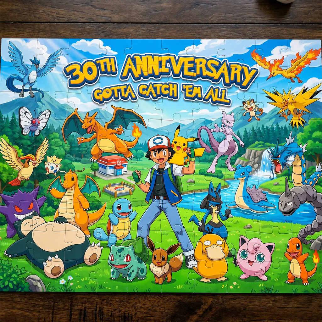 Personalized 30th Anniversary Puzzle - Gotta Catch 'Em All Gift for Kids