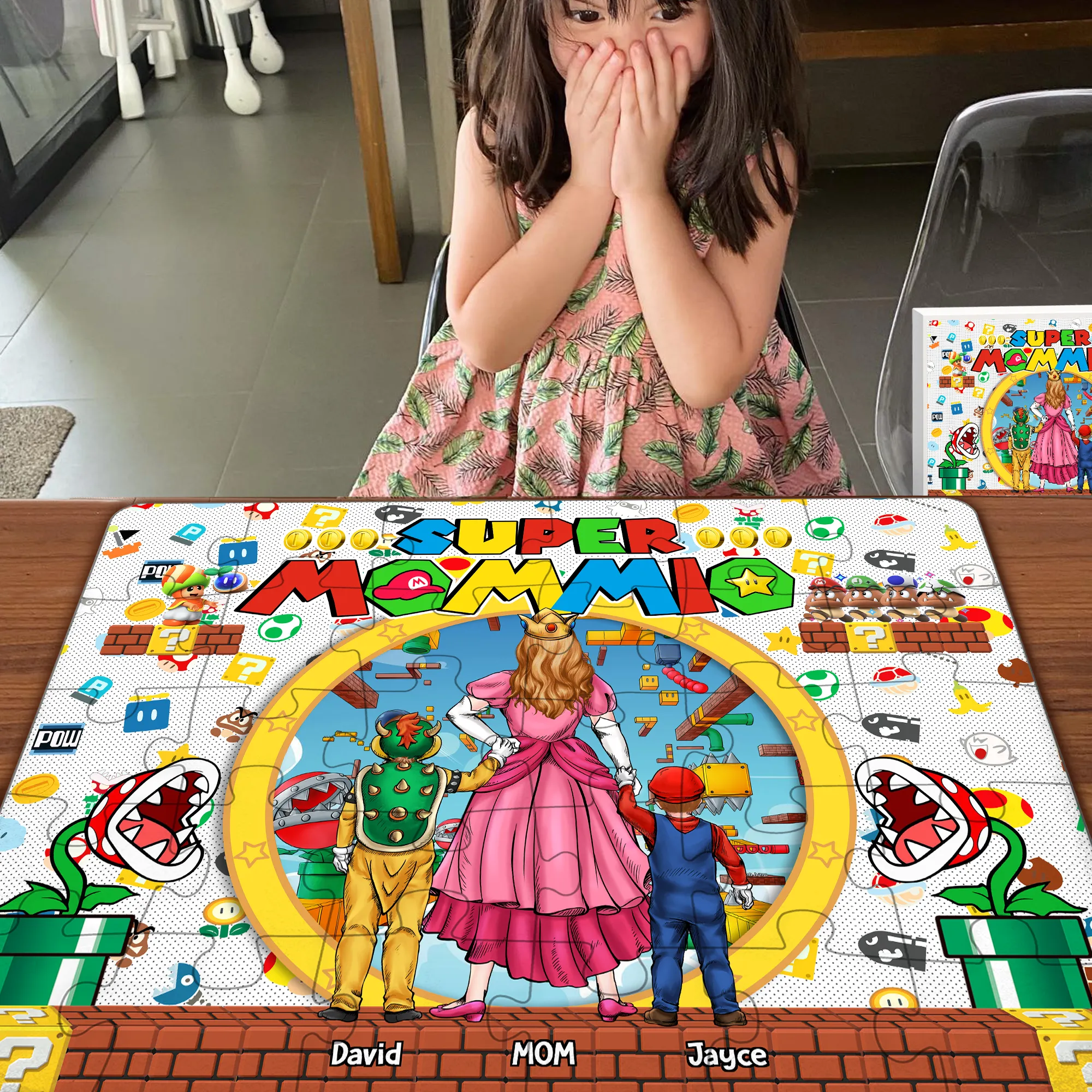Personalized Super Mommio Puzzle Gift for Mom - Fun Family Activity