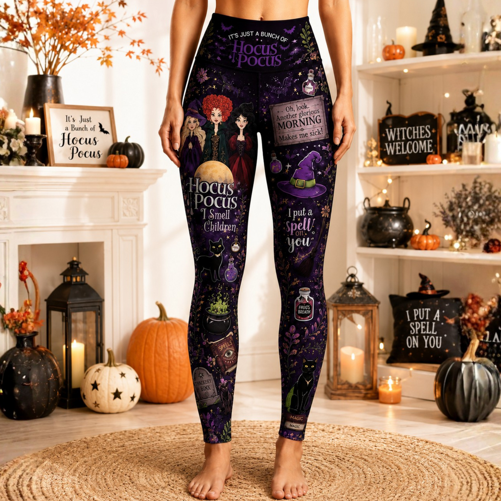Personalized Witch Themed Leggings for Halloween Gift for Her Legging GradoCreations