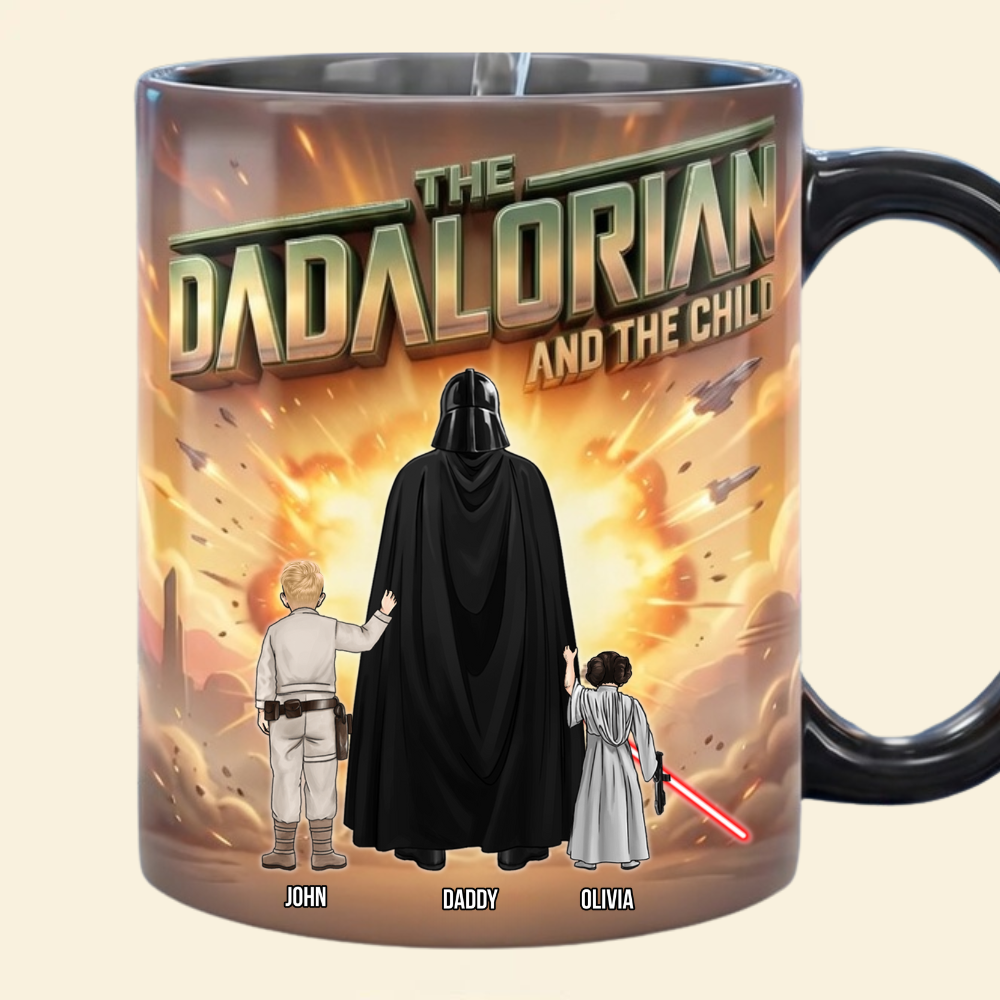 Personalized Color Changing Mug Dadalorian Gift for Dad