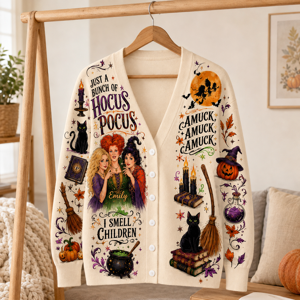 Personalized Halloween Cardigan Custom Design for Women Cardigan GradoCreations