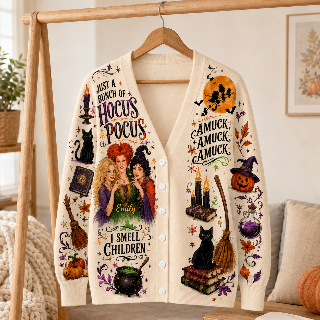 Personalized Halloween Cardigan Custom Design for Women Cardigan GradoCreations