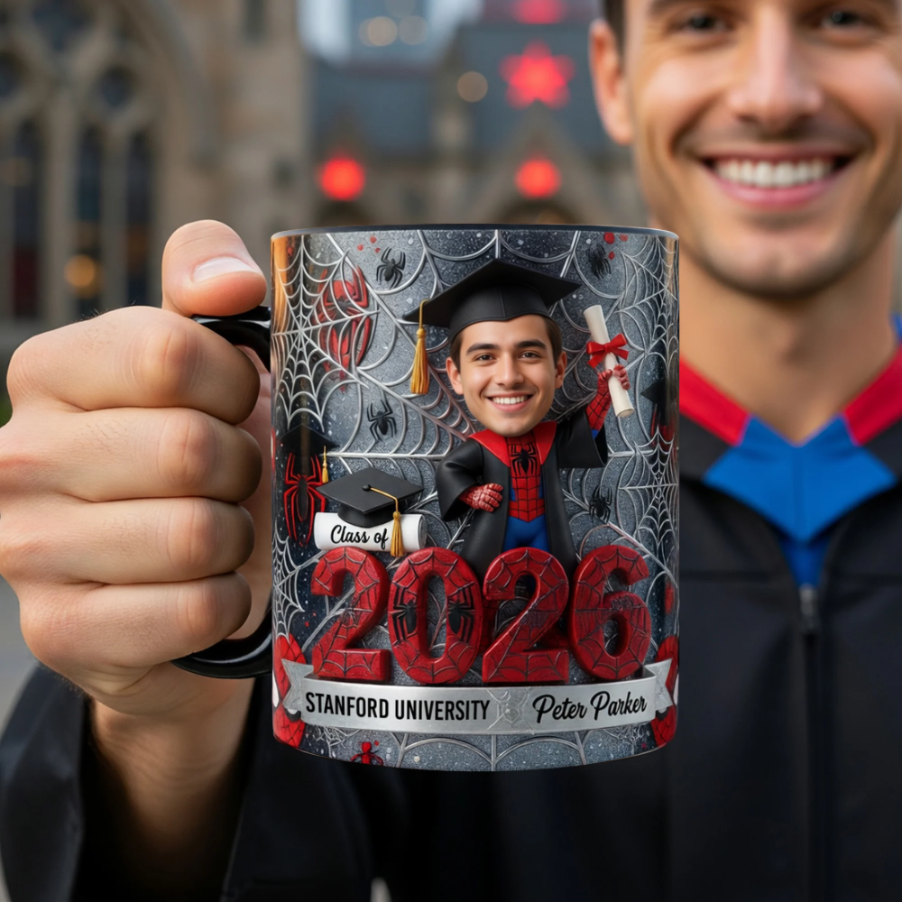 Personalized Graduation Photo Mug for Him Class of 2026 Gift