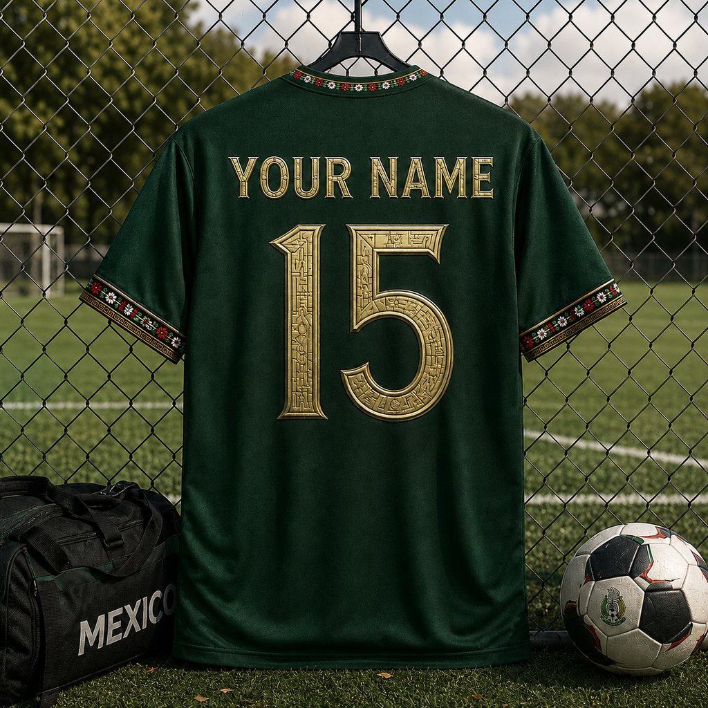 Personalized Mexico Soccer Jersey Custom Name Gift for Football Fans