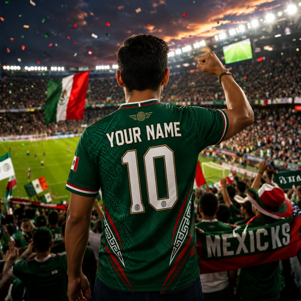 Personalized Mexico Soccer Jersey Custom Name 2026 Gift for Fans