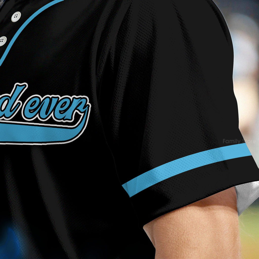 Personalized Baseball Jersey Best Dad Ever Gift for Him