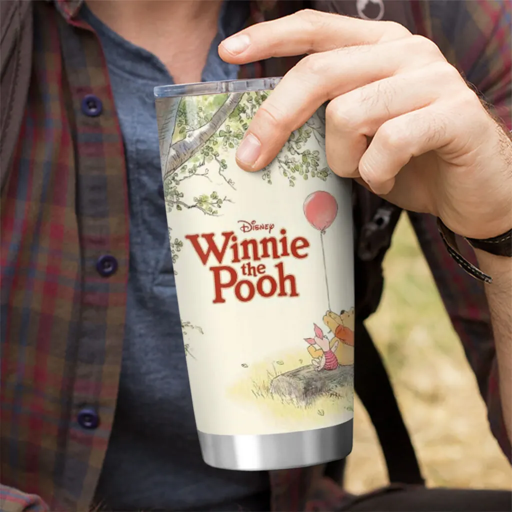 Personalized Winnie the Pooh Tumbler Custom Name Gift for Kids Tumbler GradoCreations