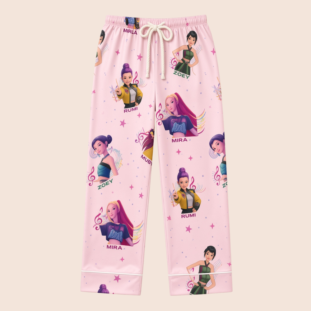 Personalized Pajama Set for Kids with Fantasy Girls Design Pajama Set GradoCreations