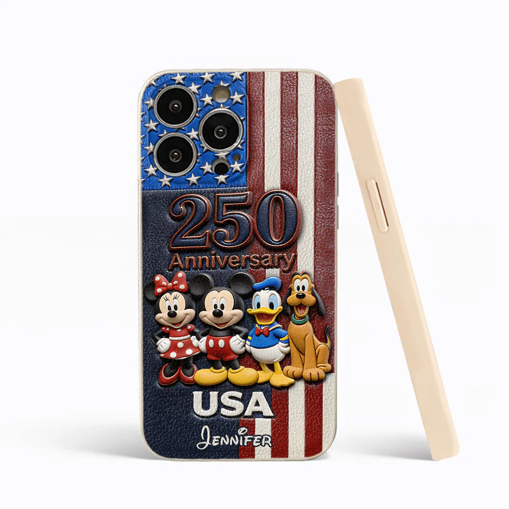 Personalized Magic Mouse Phone Case USA Flag Gift for Movie Fans