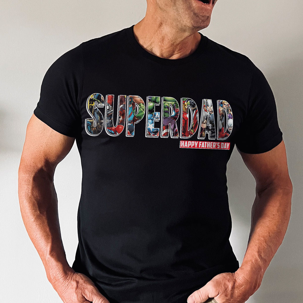 Personalized SuperDad T-Shirt Best Dad Ever Gift for Dad