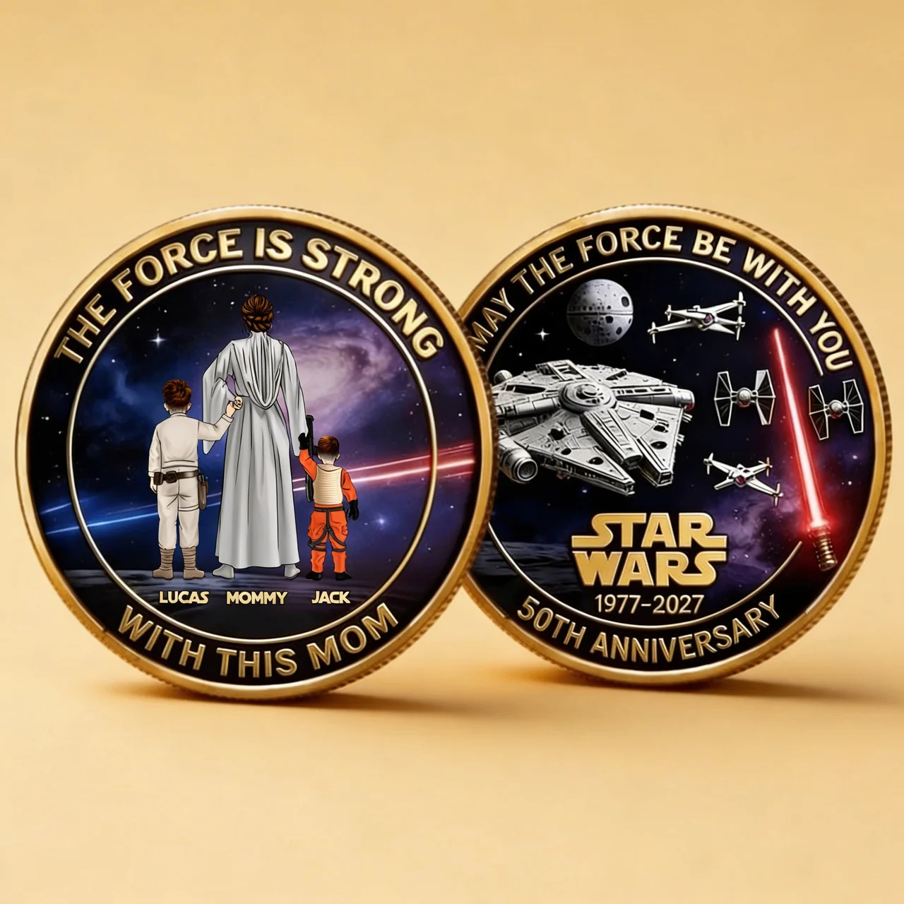 Personalized Star Wars Commemorative Coin Gift for Mom Coin GradoCreations