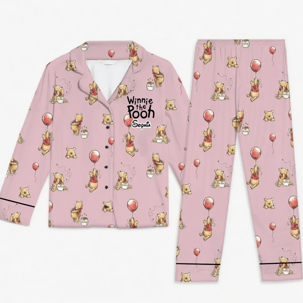 Personalized Winnie the Pooh Pajama Set Gift for Movie Fans