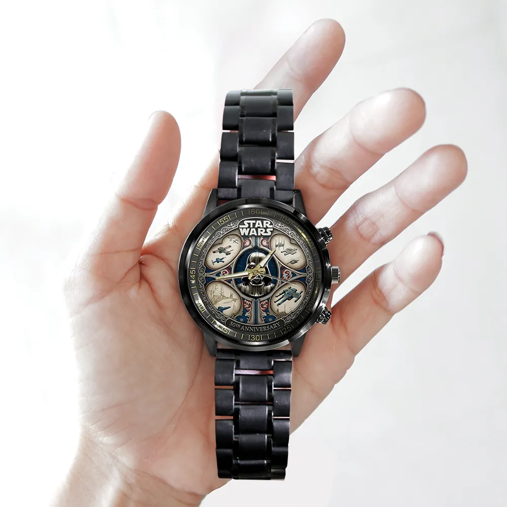 Personalized Star Wars 50th Anniversary Hand Watch Gift for Movie Fans