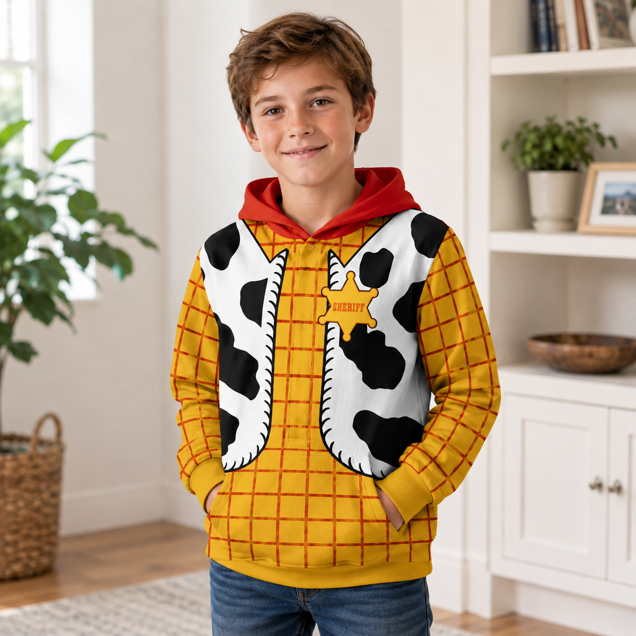 Personalized Kids Cowboy Shirt Halloween Costume Shirt AOP Shirt GradoCreations
