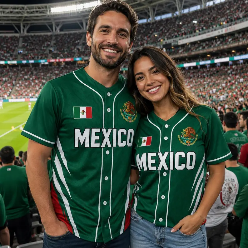 Personalized Mexico Football Jersey Custom Name Gift for Soccer Fans