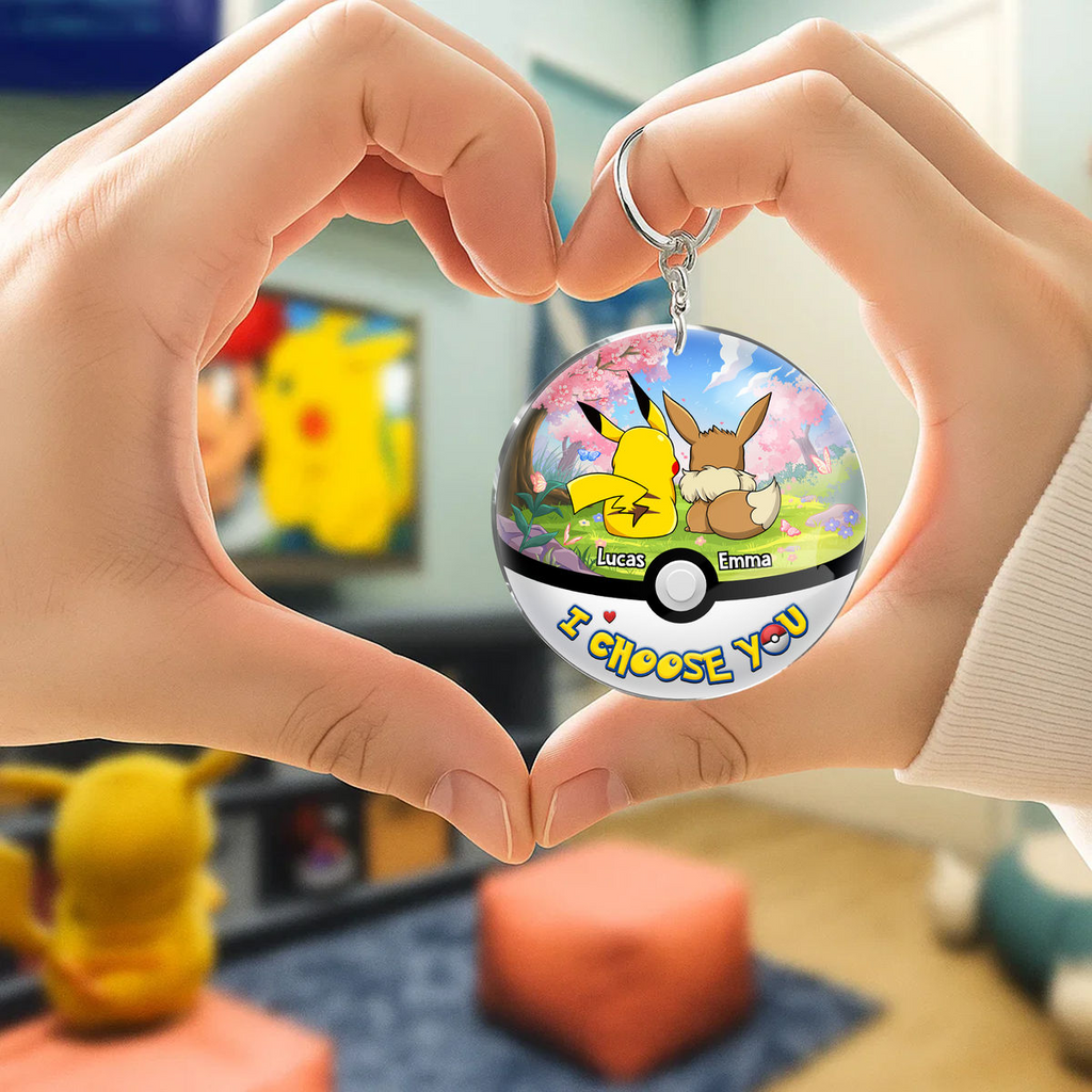 Personalized Acrylic Keychain I Choose You Love Gift for Couple