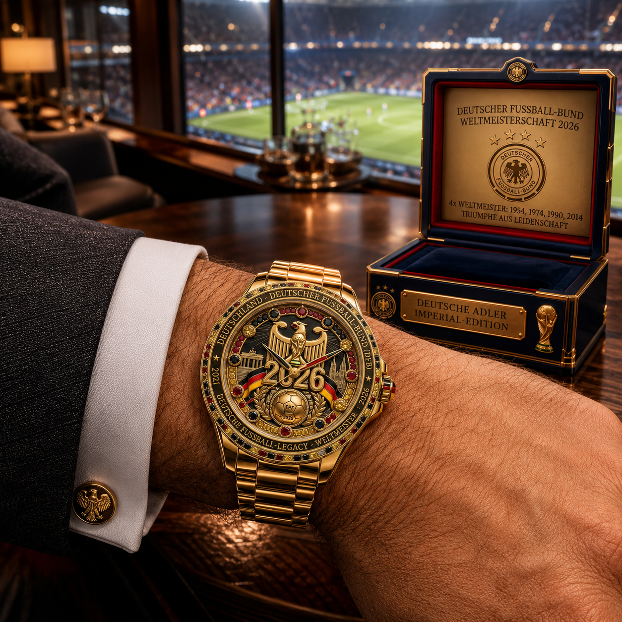 Men's Soccer Championship Watch 2026 Customizable Gift for Football Fans