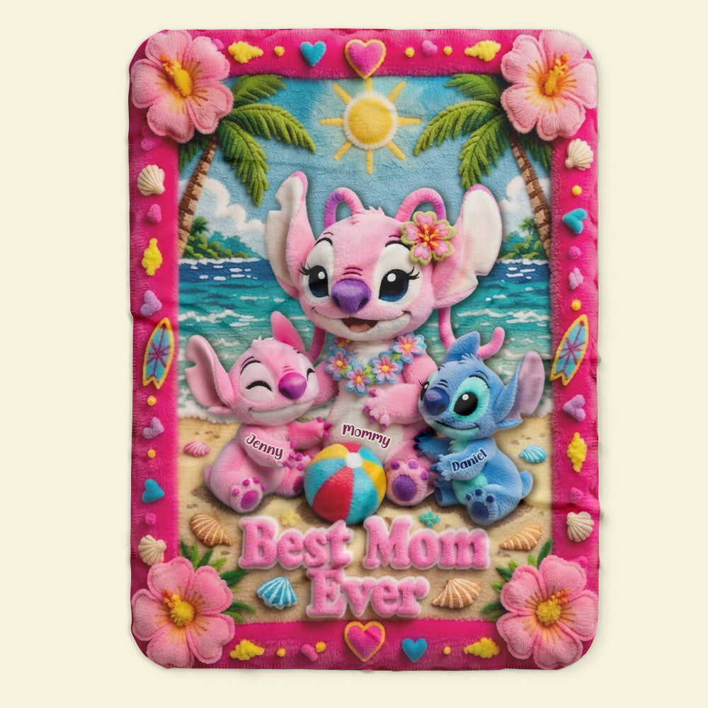 Personalized Blanket Best Mom Ever Gift for Mother's Day Blanket GradoCreations