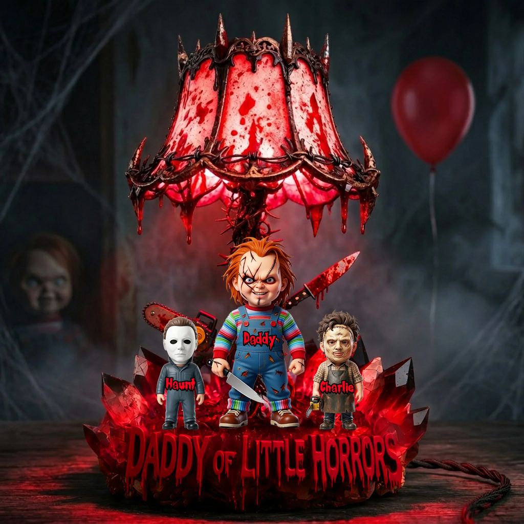 Personalized Papa Of Little Horrors Acrylic Light Box Halloween Gift for Dad Acrylic Light Box GradoCreations