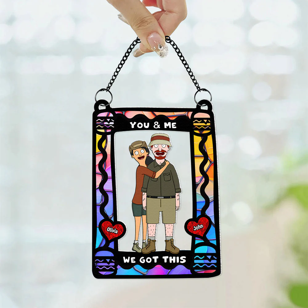Personalized Suncatcher Ornament Acrylic Gift for Couple Anniversary