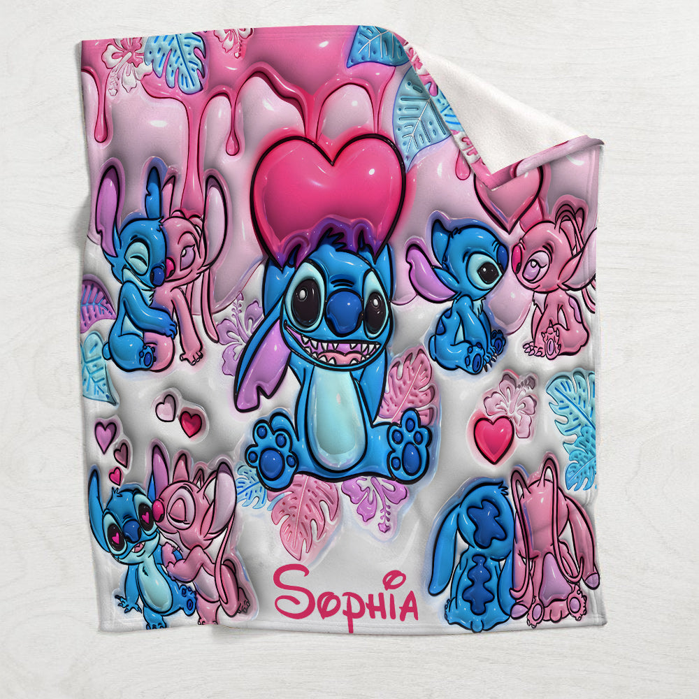 Personalized Cartoon Characters Blanket Custom Name Gift for Kids