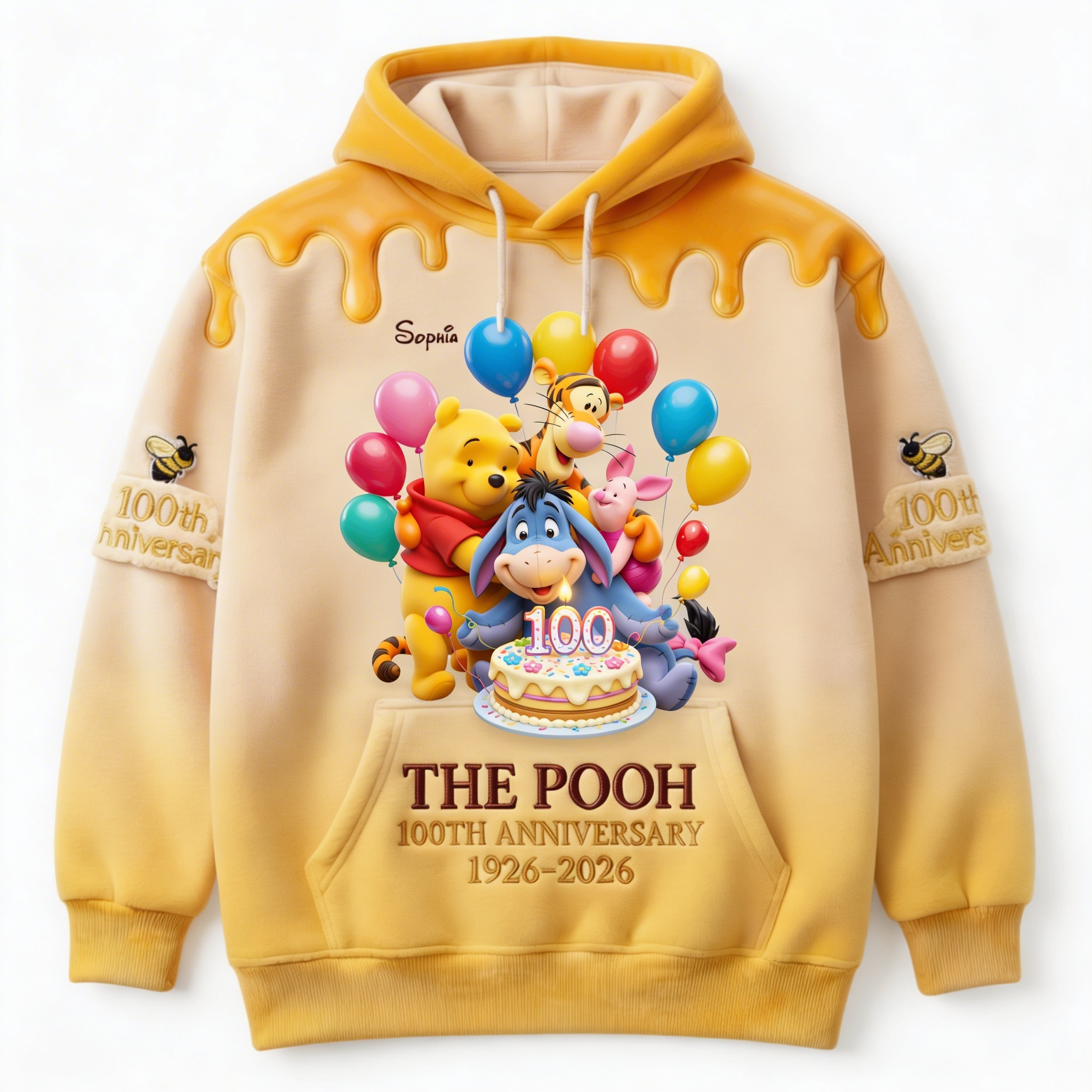 Personalized All Over Shirt for Pooh 100th Anniversary Gift