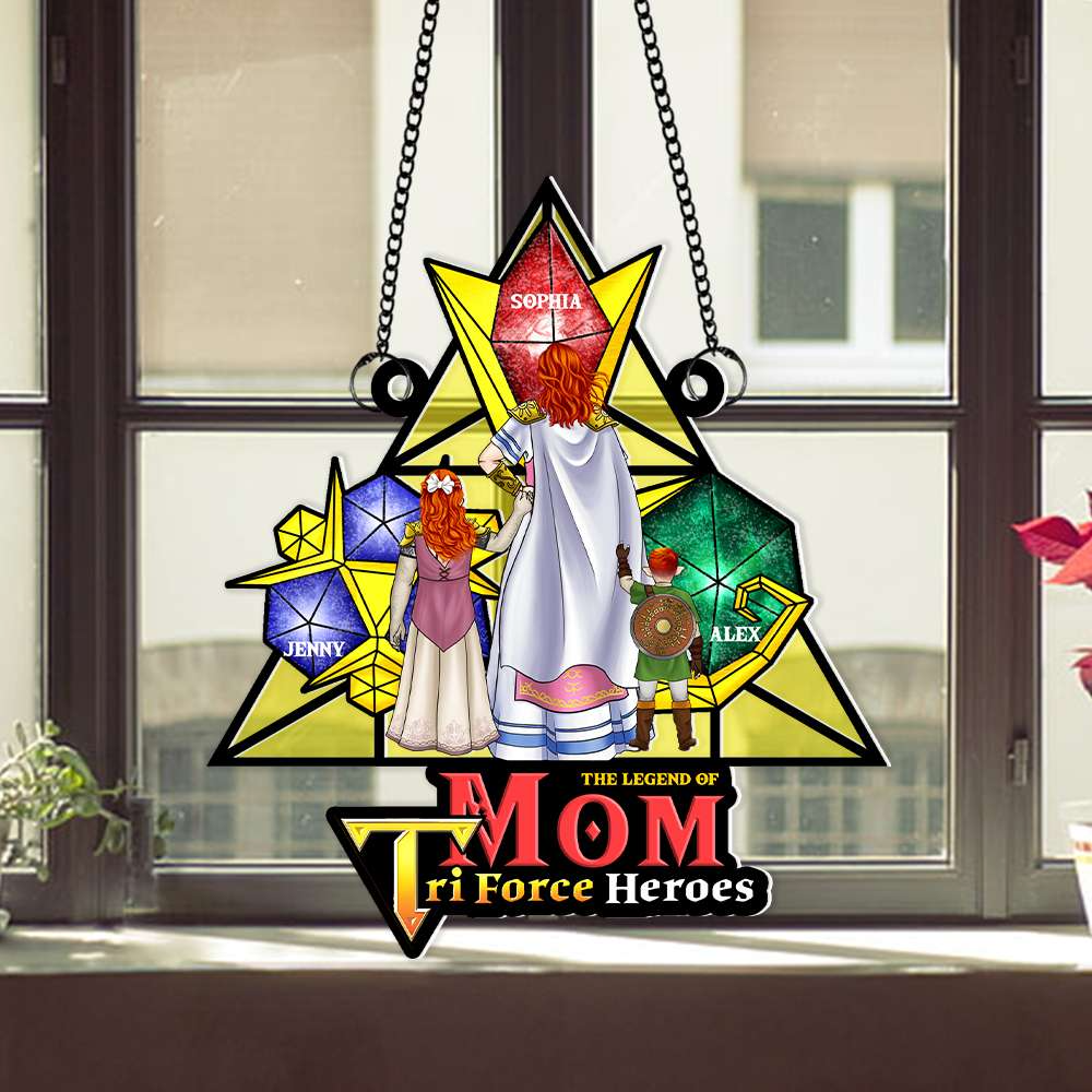 Personalized Legend of Zelda Mom Suncatcher Decor Gift for Mom