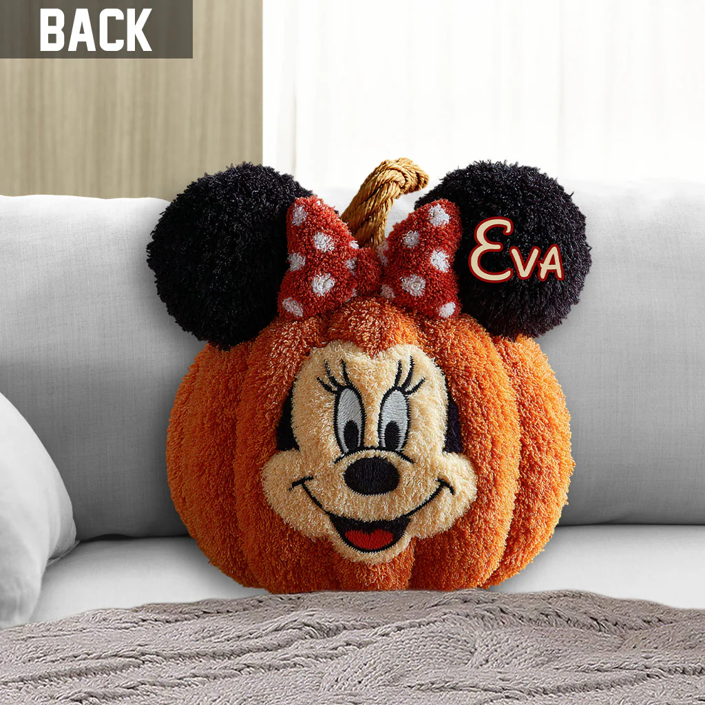 Personalized Pumpkin Shaped Pillow Custom Name Halloween Gift Pillow GradoCreations