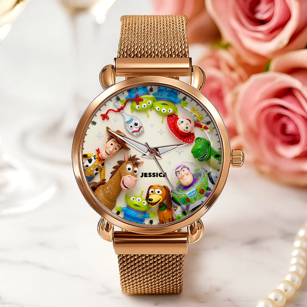 Personalized Women's Watch with Custom Charms - Gift for Movie Fans