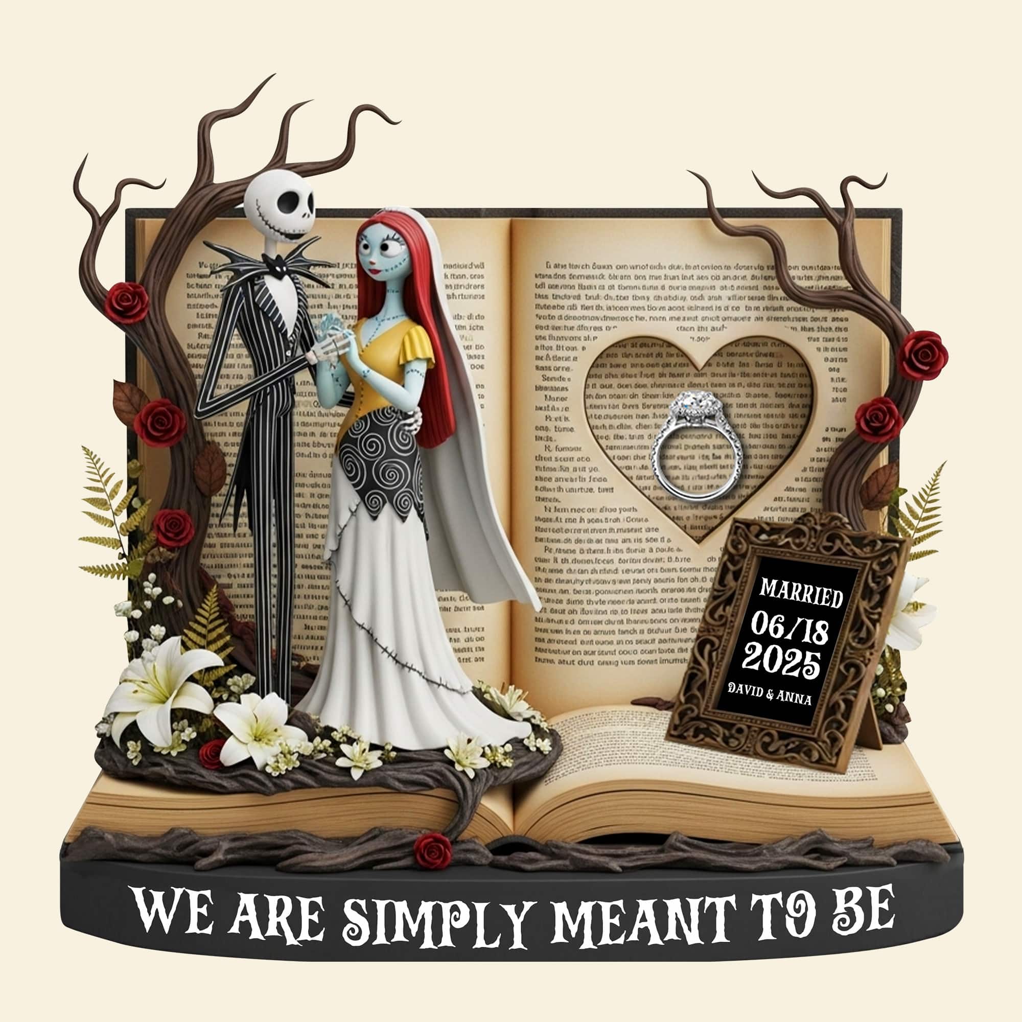 Personalized Acrylic Plaque for Spooky Couple Anniversary Christmas Gift